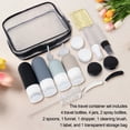 thumbnail image 3 of HonorHut Travel Silicone Bottles Set Portable Refillable Travel Essentials with Toiletry Bag LeakProof Squeezable Toiletry Containers Accessories Black, 3 of 7
