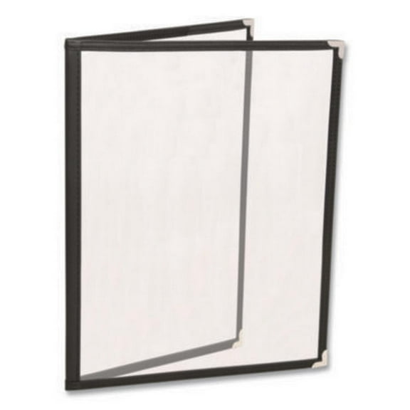 Excello Global Products Menu Holder 8.5" x 11" Black/Silver (SPLS-MENU4-1PK)
