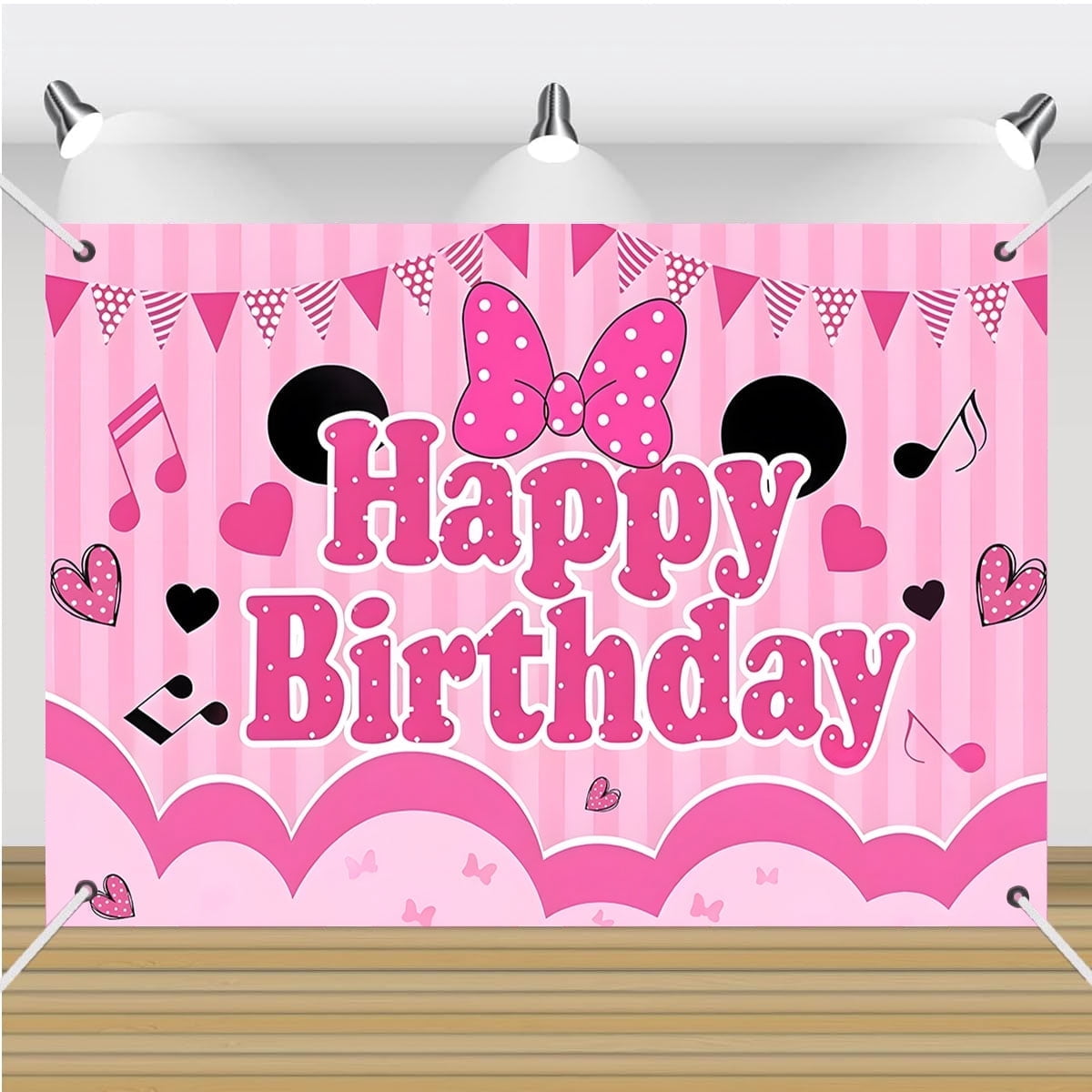 PAKBOOM Happy 57th Birthday Backdrop Banner – Pink Purple Gold Theme, 4x6 Ft Fabric Banner - View #8