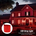 thumbnail image 3 of WYZworks 2760LEDs, 150ft Red 16-Mode Flat LED Outside Strip Lights, SMD 2835, Waterproof Permanent Heavy Duty Outdoor Exterior Accent Lighting, ETL Certified, Connectable Flexible Clear PVC Shell, 3 of 8