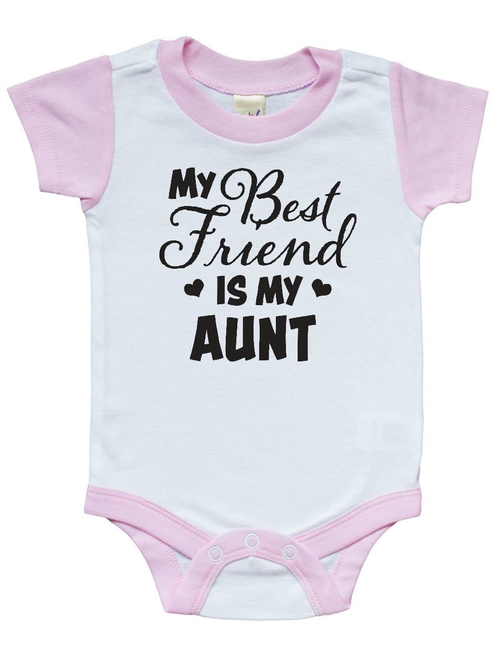 inktastic My Aunt Loves Me Painted Flowers and Hearts Long Sleeve Creeper