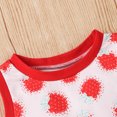 thumbnail image 5 of Gibobby Mamelucos para bebe niño Conjunto de diademas para niñas pequeñas sin mangas con estampado de fresas y volantes(Rojo, 3-6 Meses), 5 of 5