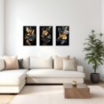 thumbnail image 3 of JANS.NO1 Navy Blue Flower Canvas Wall Art 3 Pieces Minimalist Blue Watercolor Floral Pictures Prints for Living Room Decor (Navy Blue Flower,12.00" x 16.00" Pcs), 3 of 7