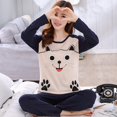 thumbnail image 2 of Las Mujeres Pijamas De Manga Larga Baju Tidur Perempuan Ropa De Dormir Lencería Camiseta Talla M-XXLpangjing, 2 of 4