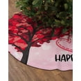 thumbnail image 2 of Red Love Heart Tree Valentines Day Christmas Tree Skirt 36 Inches Large Christmas Skirt Tree, Pink Love Heart Tree Skirt Christmas Decorations for Fireplace Party Holidays Indoor Outdoor, 2 of 7