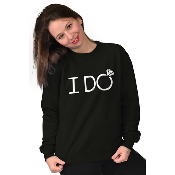 I Do Bridal Squad Bride Bachelorette Women Plus Size Crewneck Sweatshirt Brisco Brands 2X