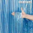 thumbnail image 4 of 2 Pack Light Blue Foil Fringe Door Curtain Door Streamers 8' x 3' by ECC Party Supply, 4 of 6