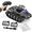 【grey】full Proportional Rc Tank With 2 Batteries, variant on Rc Tank Armored Fighting Car With Led Lights 2.4g Remote Control 1:16 Scale All-terrain Vehicle Dualr Drive Door Open (【yellow】 F