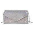 thumbnail image 1 of Bolso Mano Con Sobre Diamantes Imitación Bolso Noche Con Purpurina Y Cadena (multicolor), 1 of 9