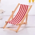 thumbnail image 2 of 8xWooden Lounge Chair Red White Striped 1/12 Dollhouse Muebles En Miniatura Sunnimix Casa de muñecas en miniatura, 2 of 8
