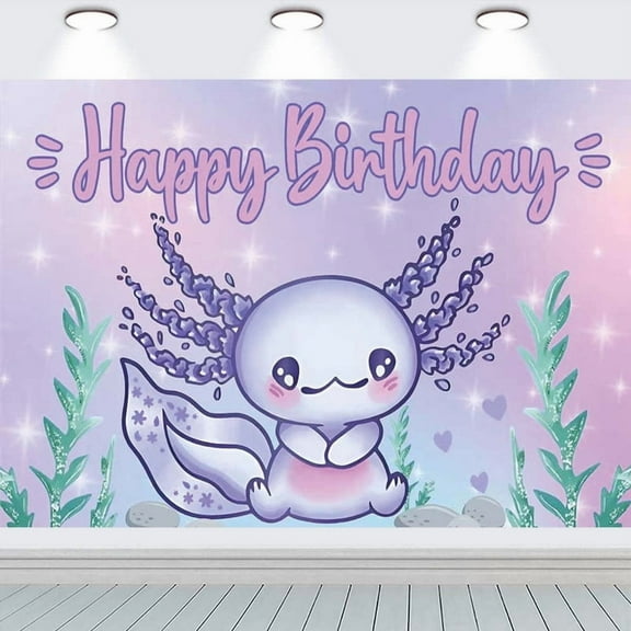 Axolotl Taspestry Wall Decor Backdrop Banner Party Supplies Poster Birthday Decorations Background for Photography Taspestry