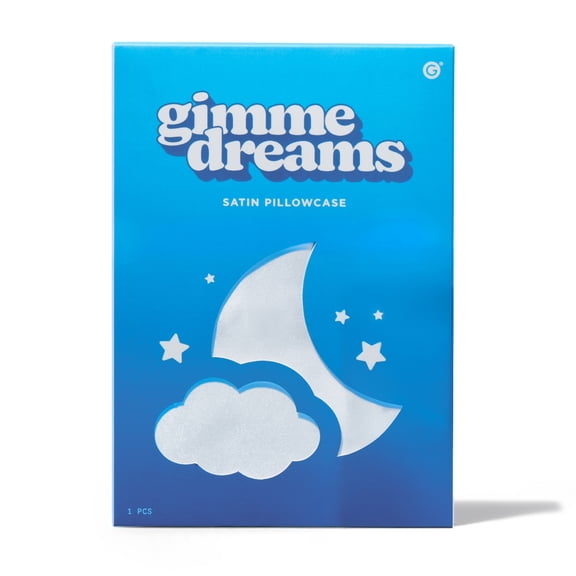 Gimme Beauty White Satin Pillowcase - Ultra-Gentle Hair & Skin Care Luxury Bedding - Reduces Frizz & Breakage - Standard Size Silky Bedroom Pillow - Queen Size, 20" x 30"