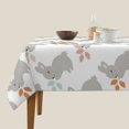 thumbnail image 3 of Wukai Gray Rabbit Waterproof Tablecloth for Kitchen Dining, Fits Square Tables for 2-4 Seats -54"x54", 3 of 7