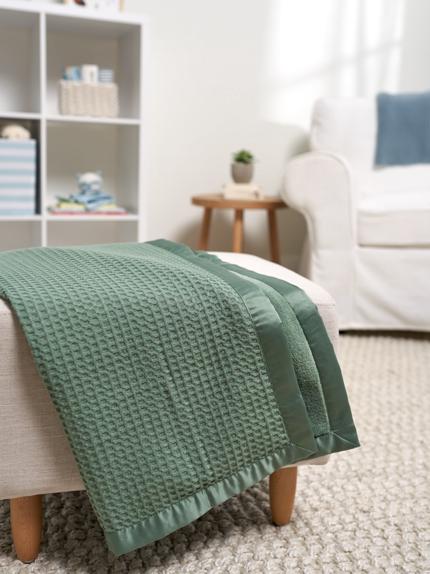 Modern Moments by Gerber Baby Boy Waffle Blanket, Green