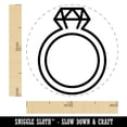 thumbnail image 2 of Diamond Ring Wedding Engagement Self-Inking Rubber Stamp Ink Stamper - Blue Ink - Medium 1 Inch, 2 of 7