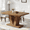 Walnut, variant on Tribesigns 47" Dining Table for 4, Wood Oak Kitchen Table with Heavy Duty Pedestal for Dining Room