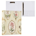 thumbnail image 3 of Flowers Butterflies Framework 3 Ring Binders 1.5 inch Hardcover File Folders with Interior Pockets A4 Size Organizer for School Office Hospital Set of 2, 3 of 8