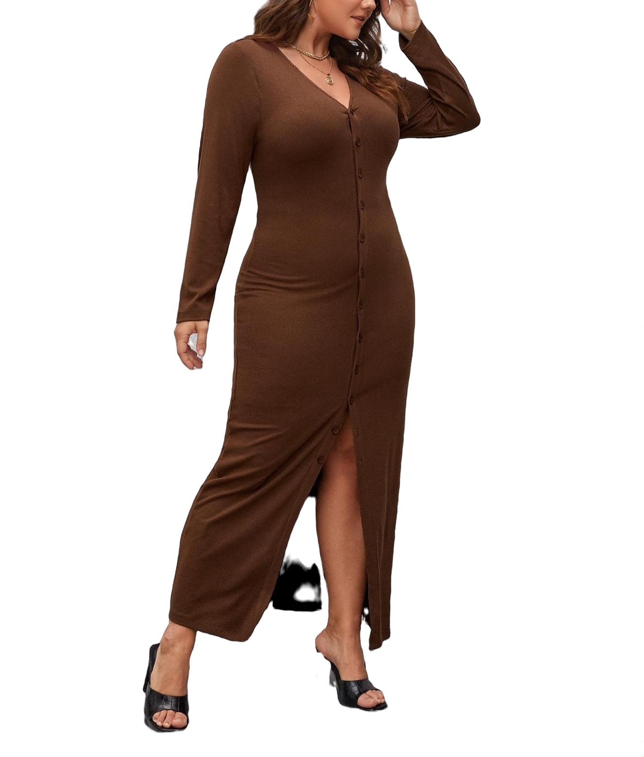 Chocolate Plus Size Dresses