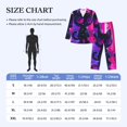 thumbnail image 4 of Balery Neon Toy Cat Reflections Pijama para Hombre de Dos Piezas con Manga Larga, Conjunto de Dormir y Descanso Suave con Bolsillos-Medium, 4 of 7