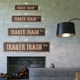 thumbnail image 2 of TRAILER TRASH Vintage Plastic Street Sign white park redneck hick mobile | Indoor/Outdoor |  18" Wide, 2 of 4