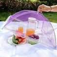 thumbnail image 3 of TWSOUL Mesh Food Cover Tent Umbrella,16" Pop Up Net Cake Domes Fruit Protector Mesh Fly Wasp Net for Outdoors Keep Out Flies,Bugs,Mosquitoes,Collapsible, 3 of 9
