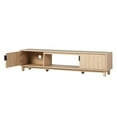 thumbnail image 6 of Walker Edison Mid-Century Modern Reeded 2-Door TV Stand for TVs up to 80”, Coastal Oak, 6 of 14