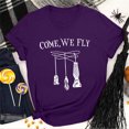 thumbnail image 2 of Tops Retro Para Hombre Y Mujer Come We Fly Festival Camiseta de Manga Corta Suelta Con Estampado de Manga Corta Camiseta de Manga Corta Con Cuello Redondo Odeerbi ODB182121, 2 of 5
