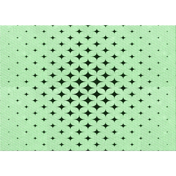 Ahgly Company Machine Washable Indoor Rectangle Transitional Mint Green Area Rugs, 8' x 10'