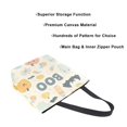thumbnail image 3 of FORMRS Womens Canvas Tote Bag with Zipper Inner Pocket Shoulder Handbag, Halloween Cute Pumpkins, 3 of 7