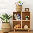 thumbnail image 5 of RjnShan Woven Seagrass Belly Basket for Storage Plant Pot Picnic and Grocery Basket, Woven Storage Basket, Decorative Basket With Handle, 5 of 14