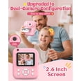 thumbnail image 6 of W & O Handheld Kids Birthday Gift Instant Digital Cameras with 3 Roll Printing Labels, 32GB Memory Card, USB Cable, Pink, 6 of 8