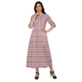 thumbnail image 2 of Moomaya Short Sleeve Kurta Printed Indian Kurti Summerwear Clothing For Women, 2 of 5