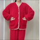 thumbnail image 1 of Conjunto de pijama de terciopelo coral para primavera y verano, ropa de hogar de polar abierto de manga larga de franela jacquard 3D, 1 of 5