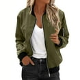 thumbnail image 3 of iHPH7 Waterproof Jackets for Women Light Jackets for Women Lightweight Rain Jacket Women Stand Collar Jacket Women Windbreaker Jacket Women Womens Jackets Casual Fall Fashion Green L, 3 of 9