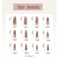 thumbnail image 3 of UBIUO 24Pcs Long Coffin Press on Nails, Matte Ballerina Graffiti Fake Nails, Abstract Lady Face Rose Leaf with Design False Nails for Women and Girls., 3 of 4