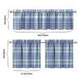 thumbnail image 6 of Kitchen Curtains 24 Inch Short - 3 Panel Set, Rod Pocket Window Curtain, 100% Polyester for Farmhouse, Cafe, Kitchen, Living Room, Bedroom, Rustic Buffalo Plaid & Geometric Design, Easy Wash, 6 of 6