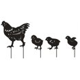 thumbnail image 5 of 4pcs Metal Chicken Garden Metal Stakes, Hollow Garden Animal Ornaments, 5 of 5