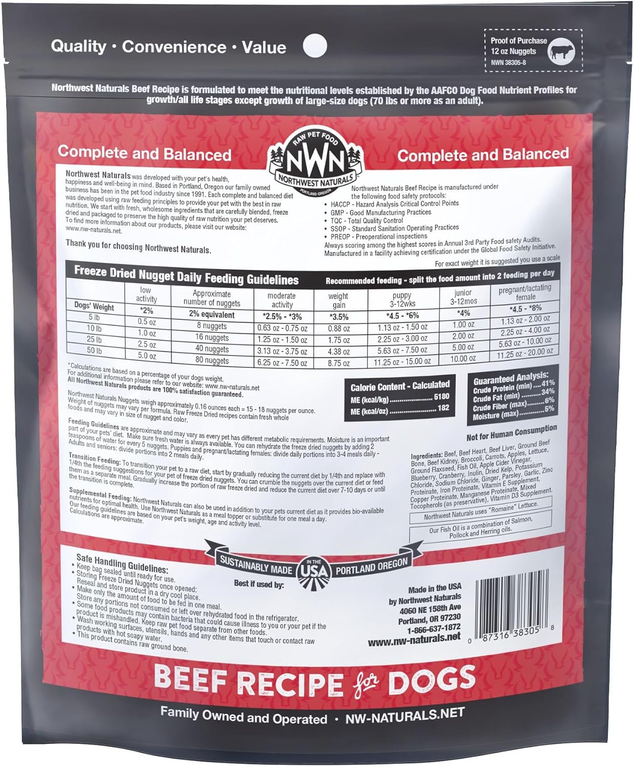 Freeze-Dried Beef Dog Food - Bite-Sized Nuggets - Healthy, Limited ...