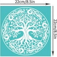 thumbnail image 2 of 2Pcs 8.6x8.6 Inch Tree of Life Self-Adhesive Silk Screen Printing Stencil Dragon Life Tree Silk Screen Stencil Reusable Square Mesh Stencils Transfer for DIY T-Shirt Fabric Painting, 2 of 9