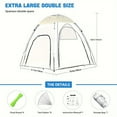 thumbnail image 2 of Sports Tent, Super Large 1-3 Person Transparent Waterproof Tent, Outdoor Clean Bubble Tent, rain shelter for Watching Sports Events, Camping, Fishing, 2 of 7
