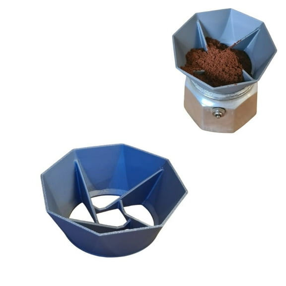 Mokka Pot Buddy for Bialetti Moka Express 3 Cup - A funnel, stand, and distribution tool that stows away conveniently inside a mokka pot (3-Cup)