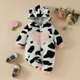 thumbnail image 4 of My First Christmas Infant Baby Girl Boy One Piece Outfit Long Sleeve Hooded Romper Jumpsuit Xmas Clothes, 4 of 9