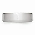 thumbnail image 3 of White Cobalt Ring Band Wedding Beveled Standard Edge Satin 7mm, 3 of 6