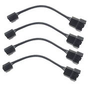 4Pin PWM to 3Pin Standard Fan Adapter Cable (4 Pack)
