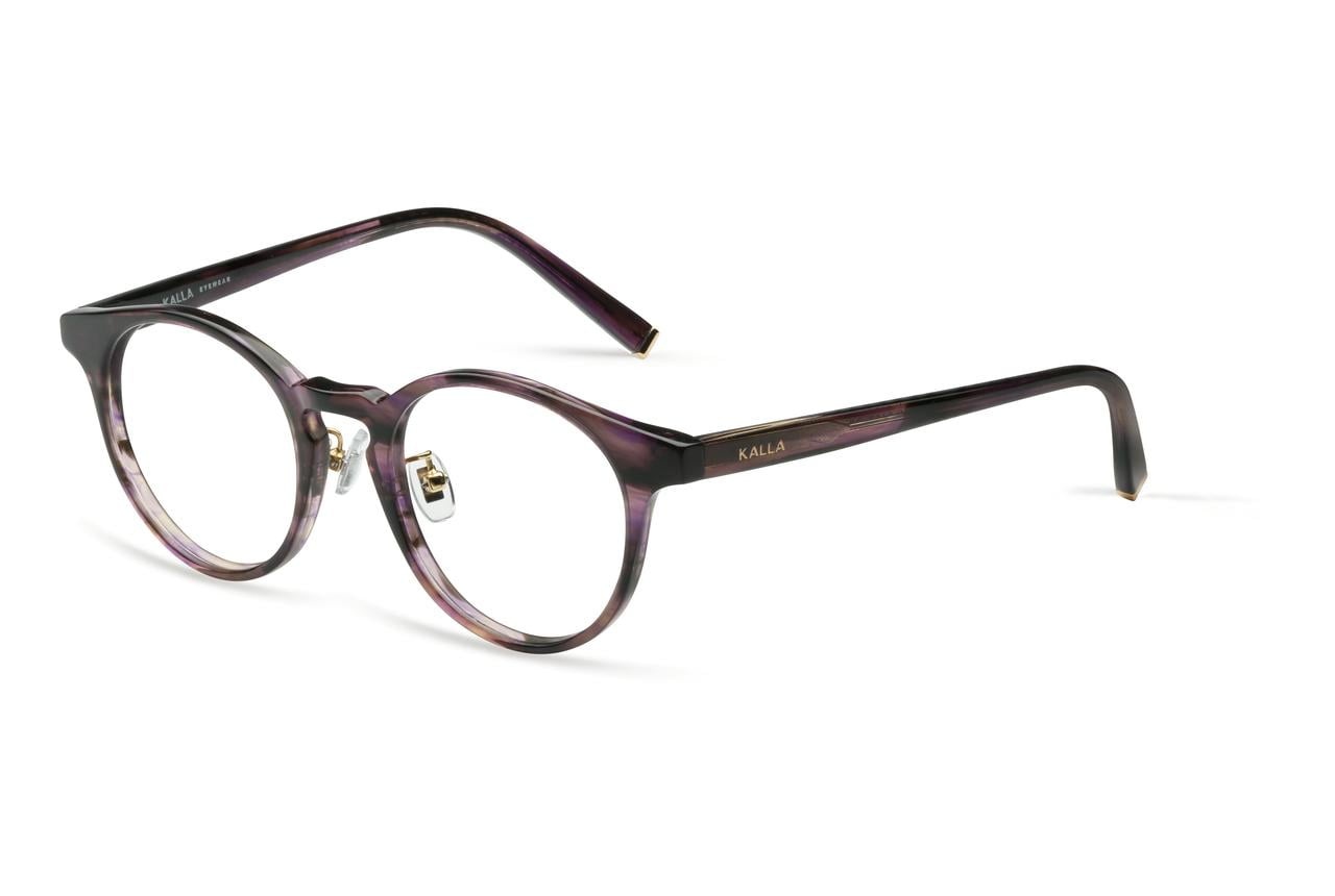 KALLA, KL8157C7 - Eyeglasses Purple Round Unisex Optical Lightweight
Glasses Frame for Prescription Lens