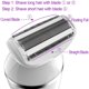 thumbnail image 4 of Afeitadora eléctrica para mujer, afeitadora 3 en 1 para vello púbico, afeitadora de depilación inalámbrica sin dolor en seco y húmedo para piernas, línea de corte de bikini, brazos y axilas Adepaton HMHZ411, 4 of 7
