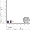thumbnail image 4 of Gem Stone King 4.48 Ct Oval Blue Lapis 18K Rose Gold Plated Silver Earrings, 4 of 5