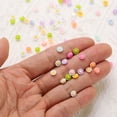 thumbnail image 4 of Uxcell Mini Resin Flower, 0.22" Diameter, Miniature Tiny Flower Charm Dollhouse Multicolored - (Applications: for Fairy Garden Dollhouse DIY Crafts Nail Jewelry Making), 100-Pieces, 4 of 6
