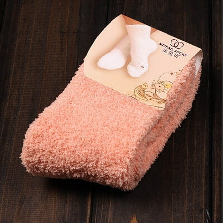 

UDAXB Socks Home Women Girls Soft Bed Floor Socks Fluffy Warm Winter Pure Color