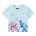 thumbnail image 2 of Disney Lilo & Stitch Angel Short Sleeve T-Shirt and Shorts Set (Girls), 2 Piece Set, Sizes 4-10, 2 of 8